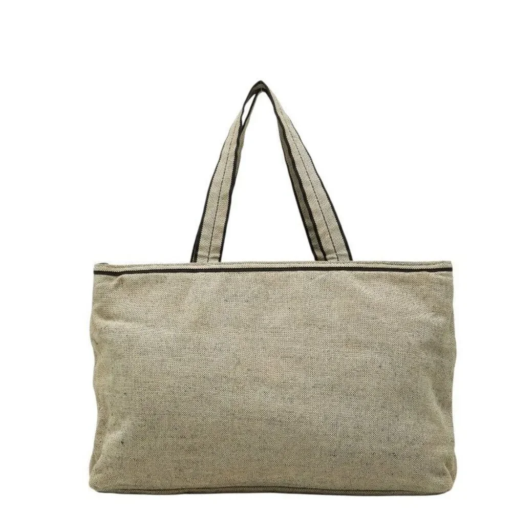 Prada Triangle Logo Tote Bag